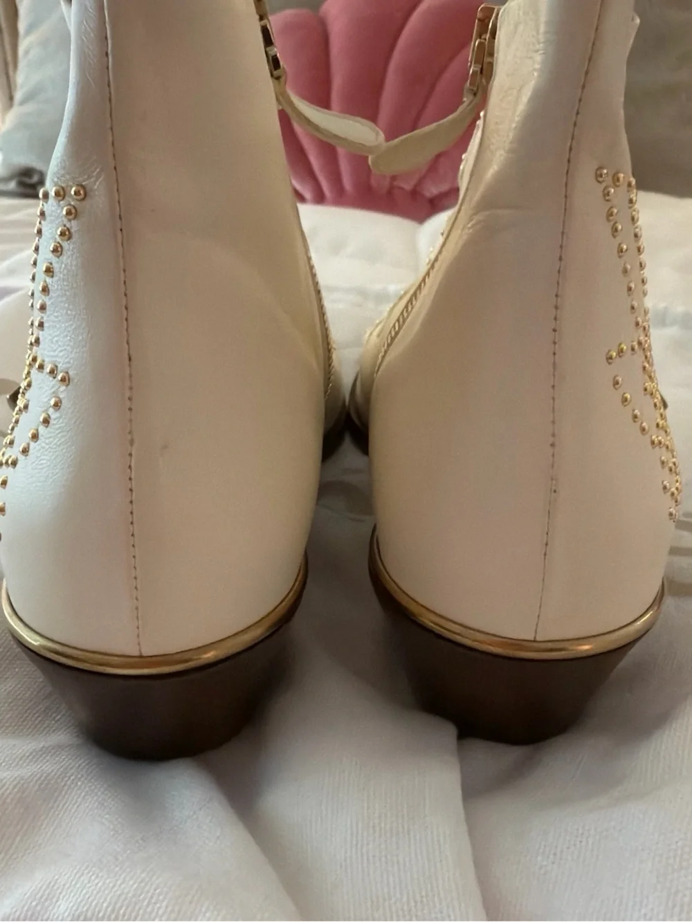 Chloe leather studded ankle boots